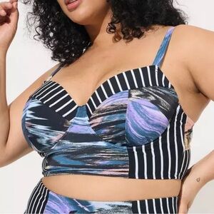 Underwire Long Line Bikini Top